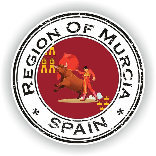Spain Region Of Murcia Seal Round Flag