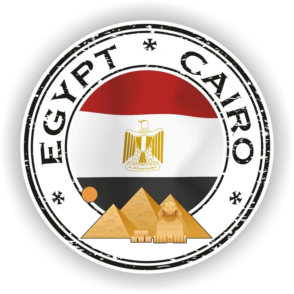 Cairo Egypt Seal Round Flag
