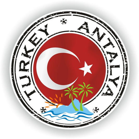 Turkey Antalya Seal Round Flag