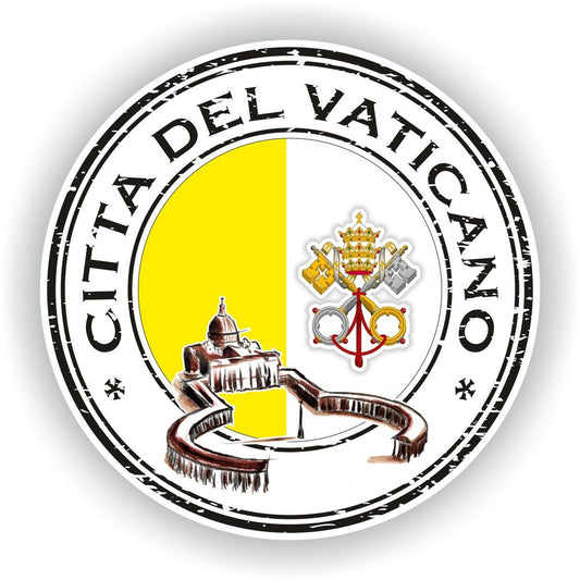 Vaticano #01 Vatican Seal Round Flag