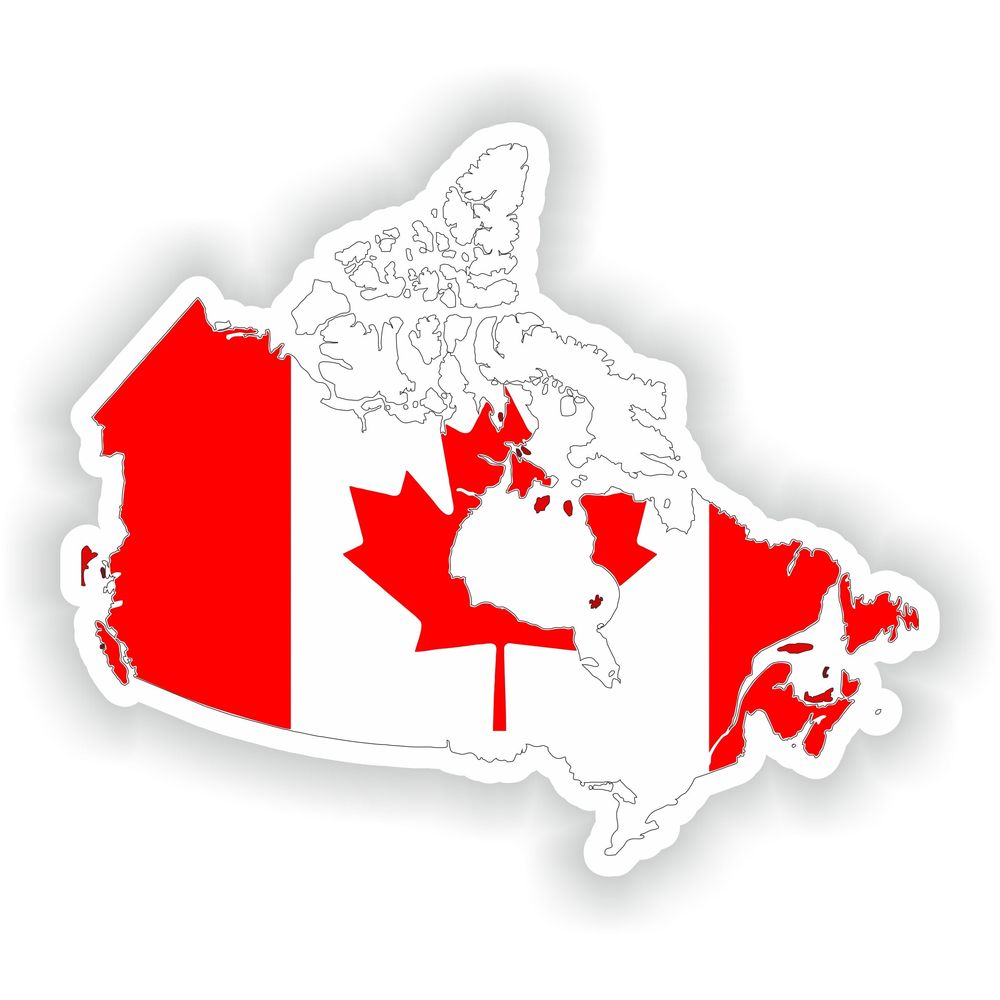 Canada Map Flag Silhouette