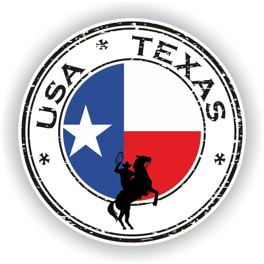 USA Texas #02 United States Seal Round Flag
