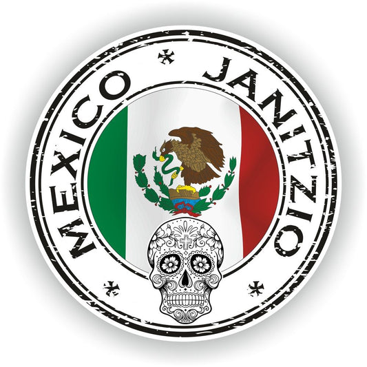 Mexico Janitzio Day Of The Dead Seal Round Flag