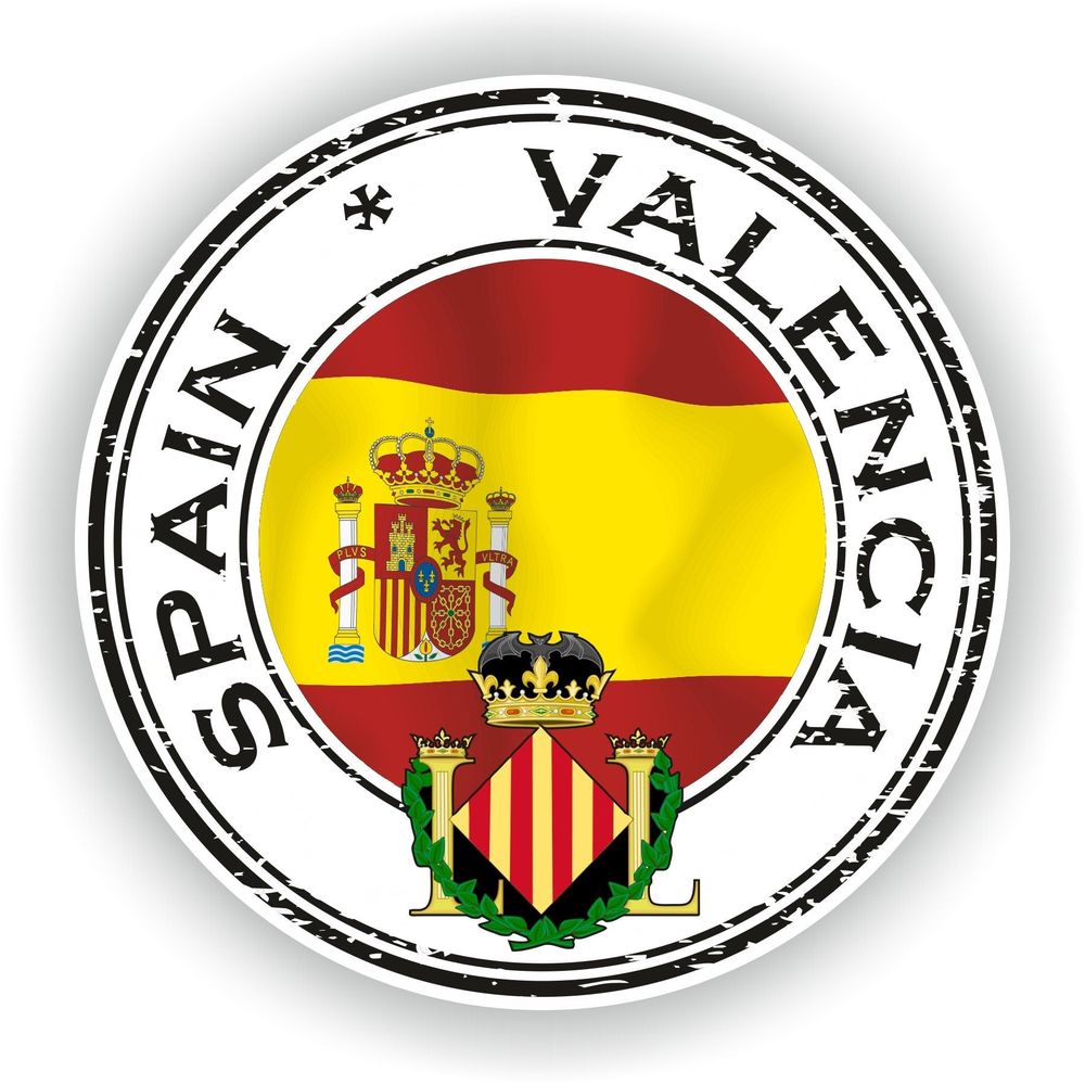Spain Valencia Seal Round Flag