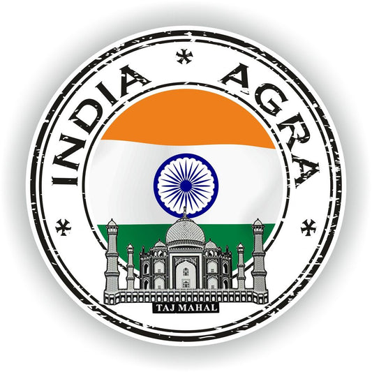 India Agra Seal Round Flag