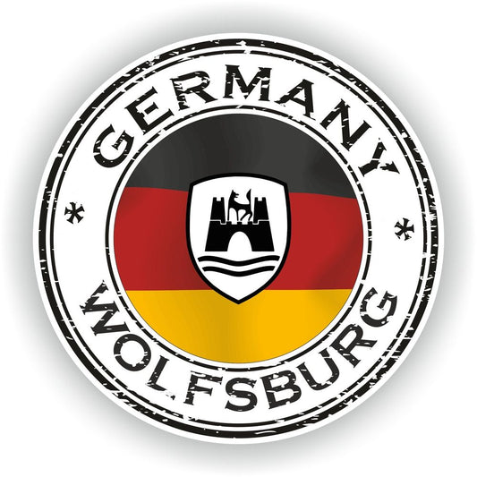 Germany Wolfsburg Seal Round Flag