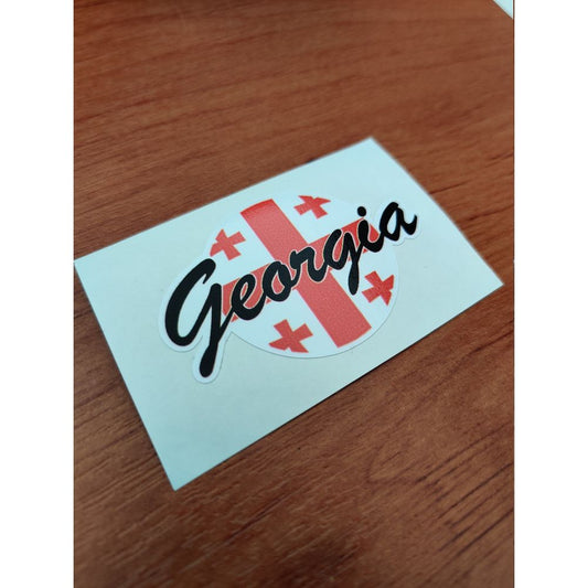 Georgia Europe Round Flag