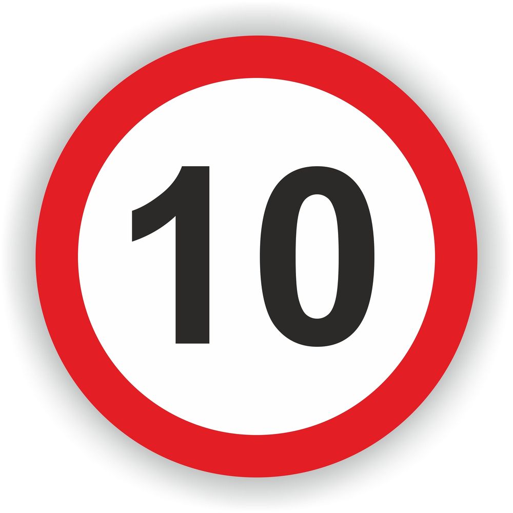 Speed Limit 10 Warning