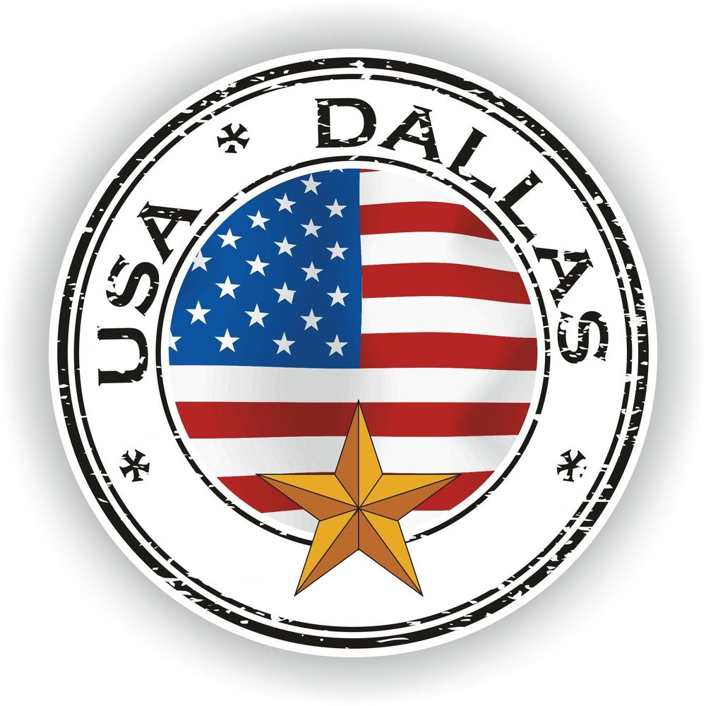 USA Dallas United States Seal Round Flag
