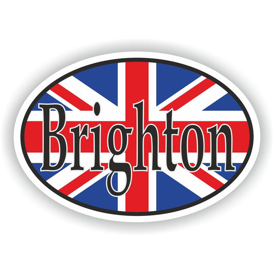 Brighton United Kingdom UK City Country Code Oval With Flag