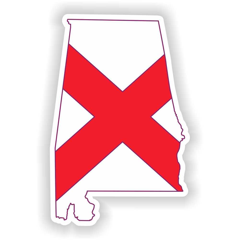 Alabama Map Flag Silhouette