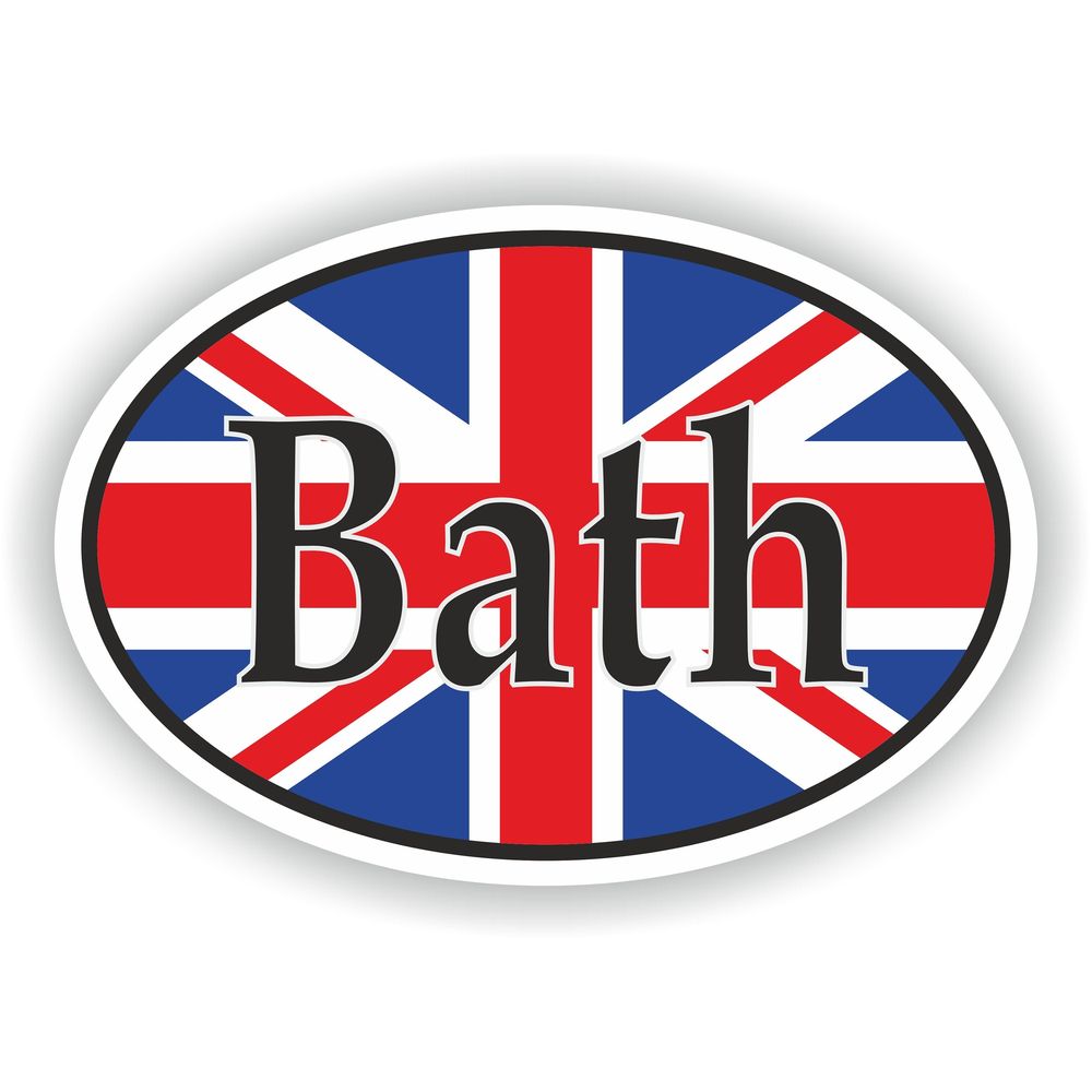 Bath United Kingdom UK City Country Code Oval With Flag