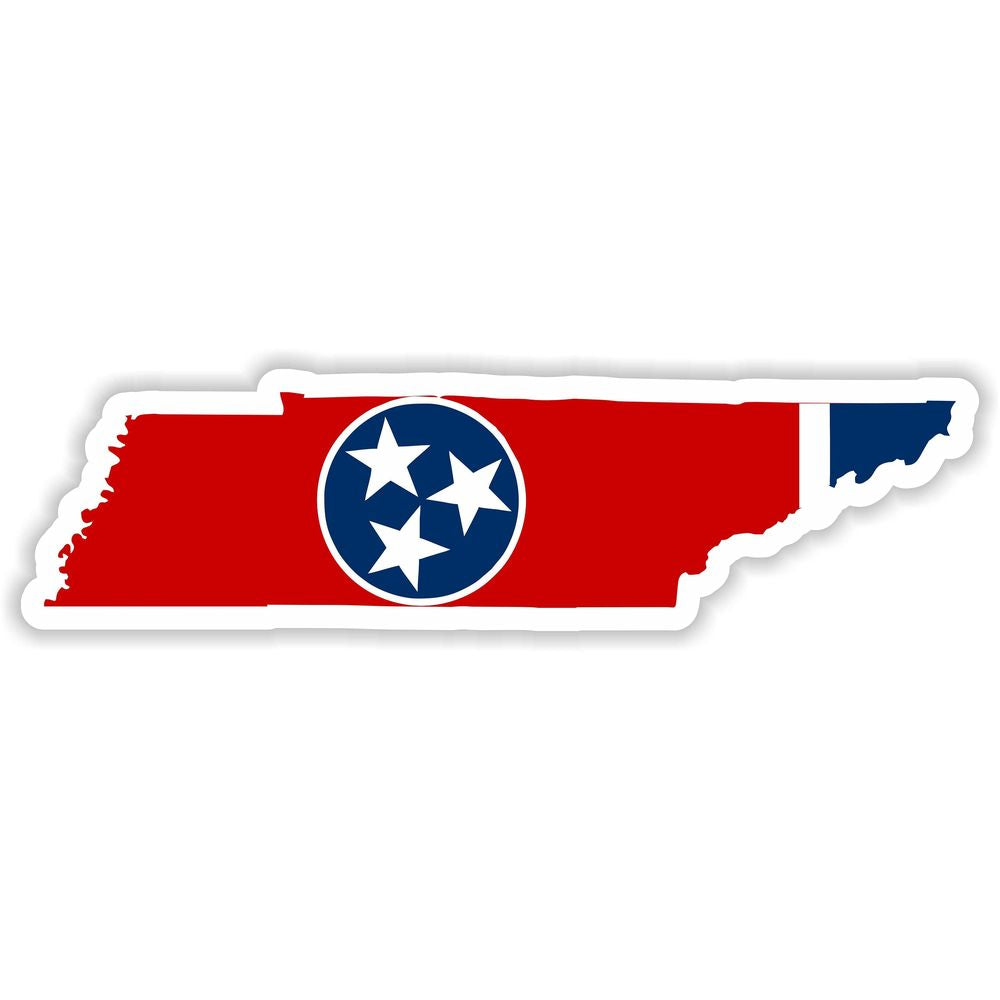 Tennessee Map Flag Silhouette