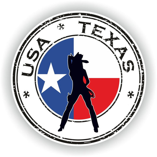 USA Texas #04 United States Seal Round Flag