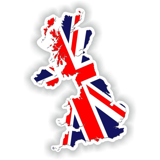 UK GB United Kingdom Map Flag Silhouette