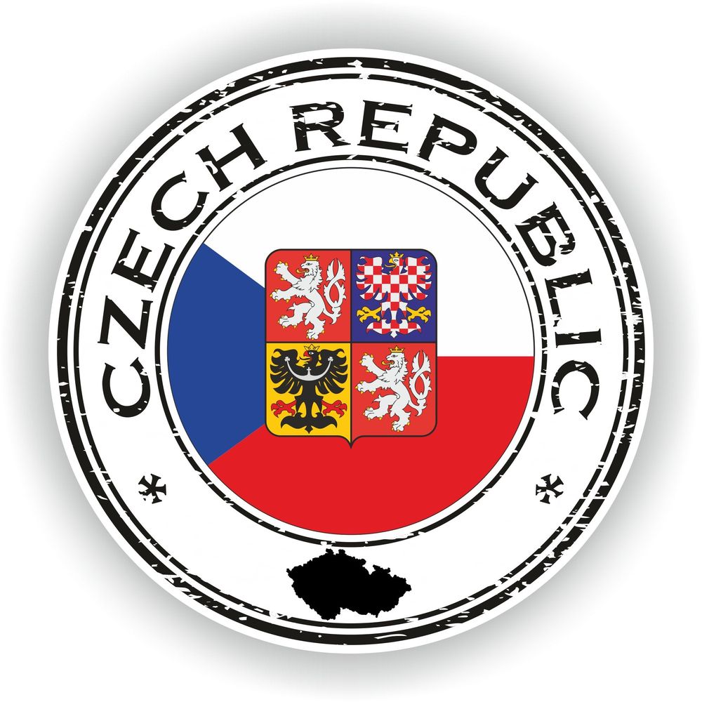 Czech Republic Seal Round Flag