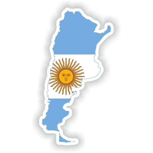Argentina Map Flag Silhouette