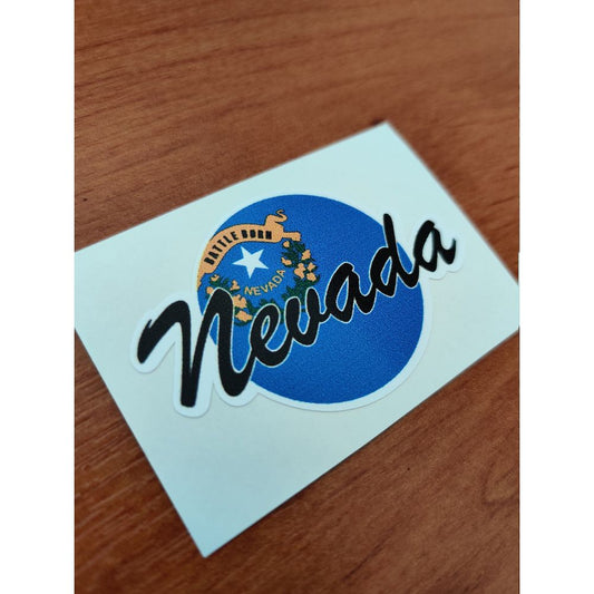 Nevada USA Round Flag