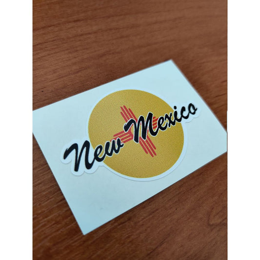 New Mexico USA Round Flag