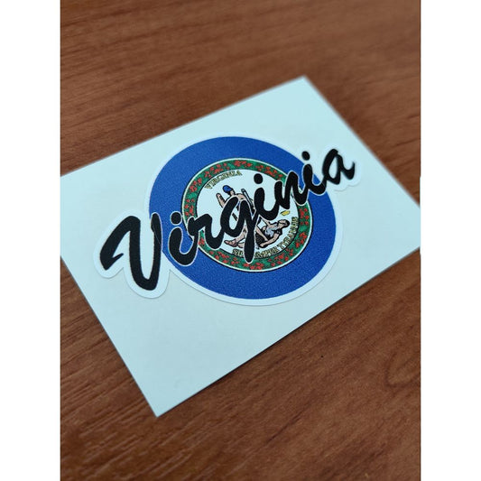 Virginia USA Round Flag