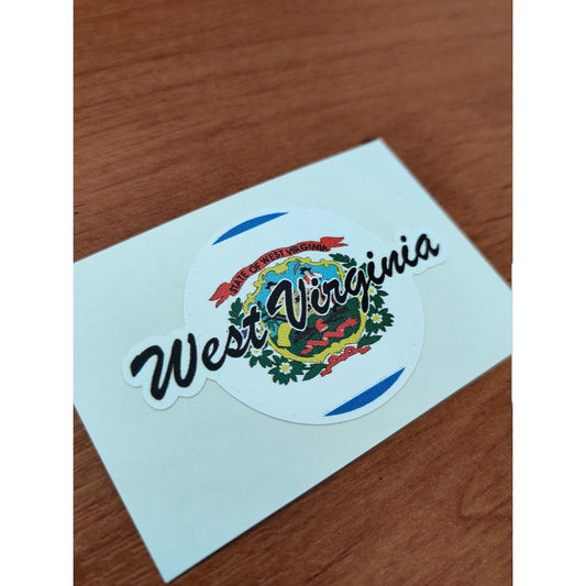 West Virginia USA Round Flag