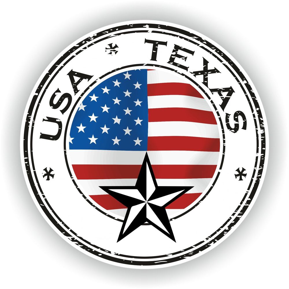 USA Texas #01 United States Seal Round Flag
