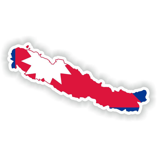 Nepal Map Flag Silhouette