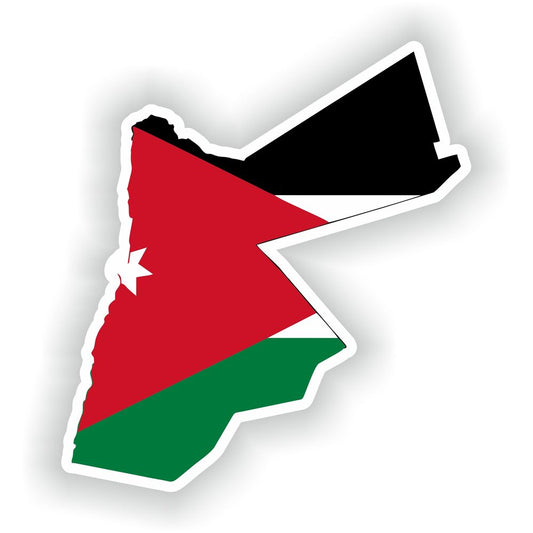 Jordan Map Flag Silhouette