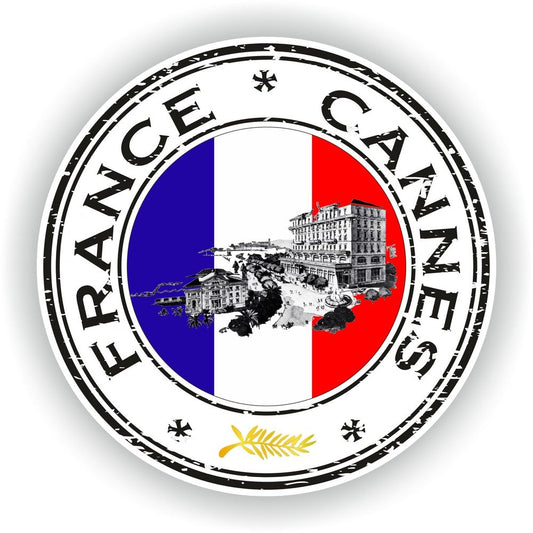 France Cannes Seal Round Flag
