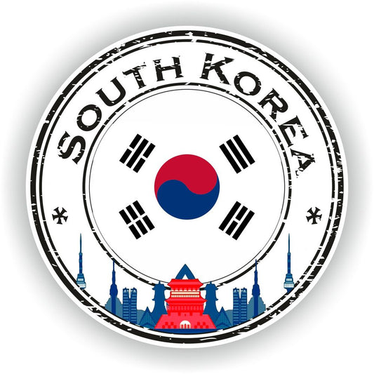 South Korea Seal Round Flag