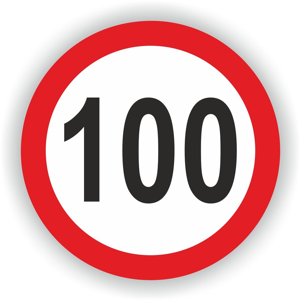 Speed Limit 100 Warning