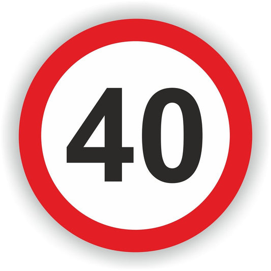 Speed Limit 40 Warning