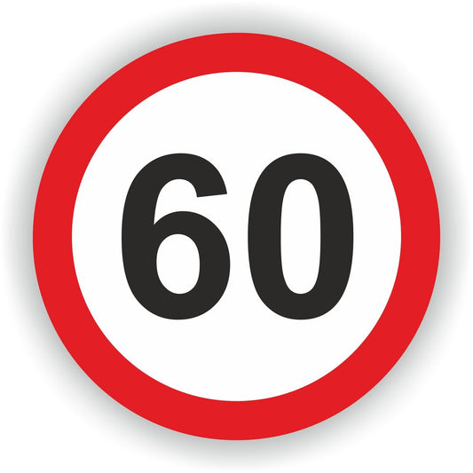 Speed Limit 60 Warning