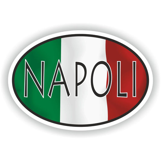 Napoli Italy Country Code Oval With Flag