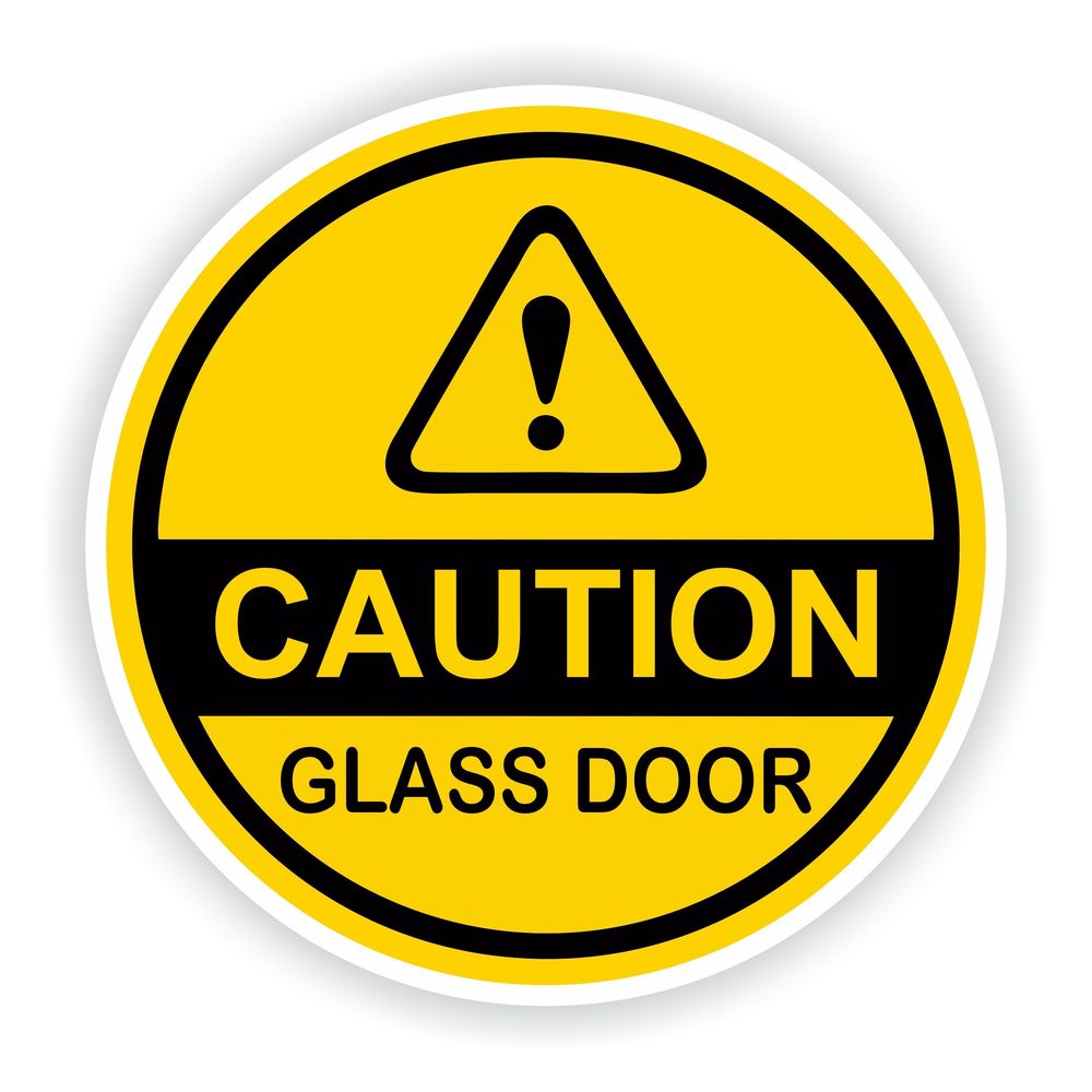 Glass Door Caution
