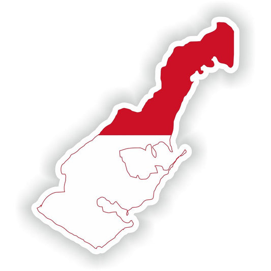 Monaco Map Flag Silhouette