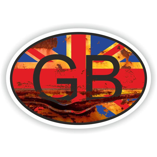 Vintage GB Great Britain Country Code Oval With Union Jack Flag Locker Pc