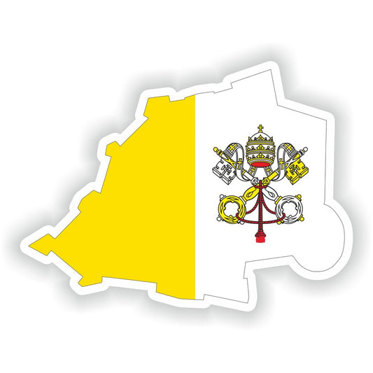 Vatican Map Flag Silhouette