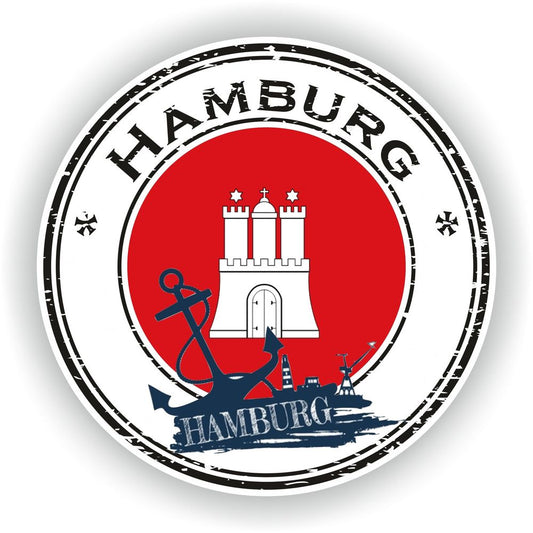 Hamburg Germany Seal Round Flag