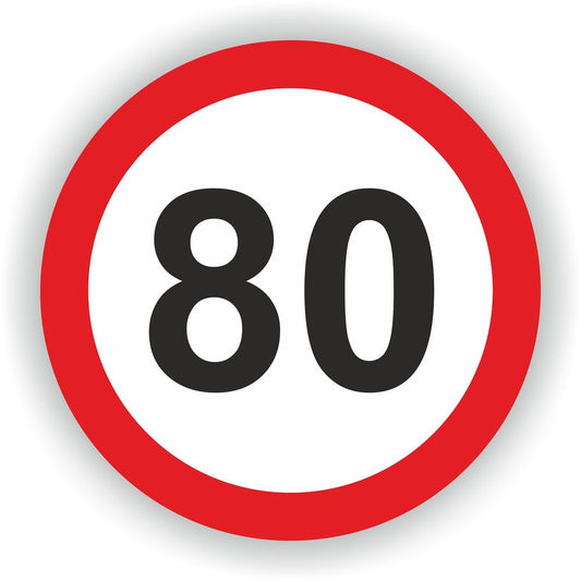 Speed Limit 80 Warning