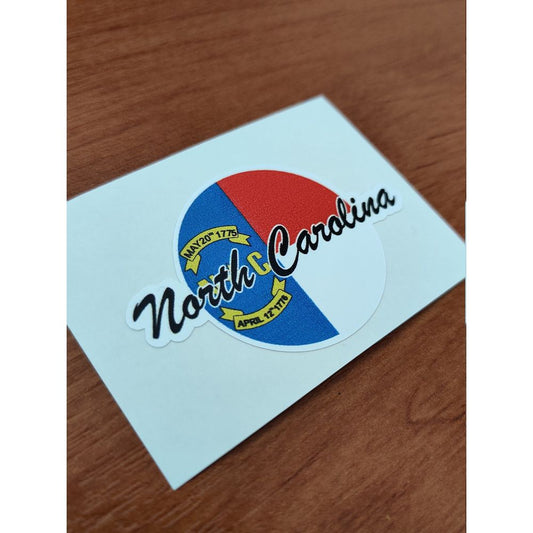 North Carolina USA Round Flag