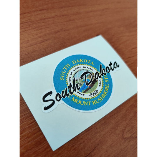 South Dakota USA Round Flag