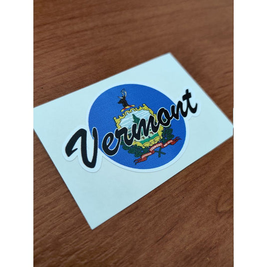 Vermont USA Round Flag