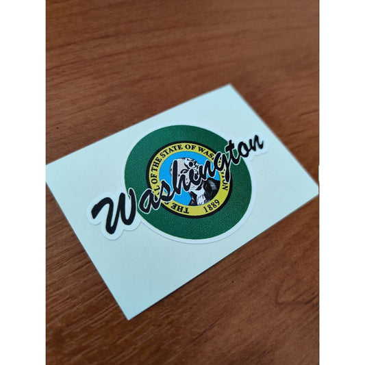 Washington USA Round Flag