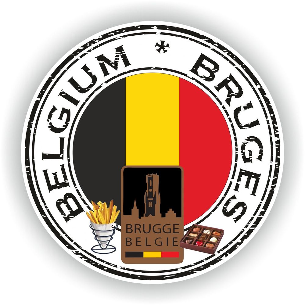 Belgium Bruges Seal Round Flag