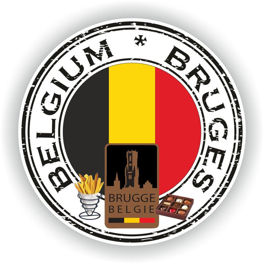 Belgium Bruges Seal Round Flag