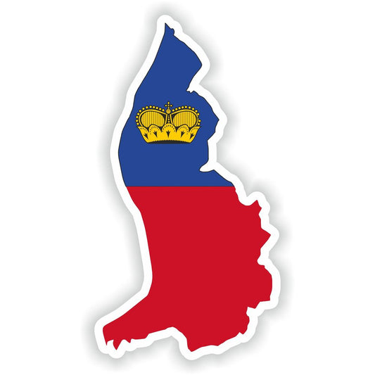 Liechtenstein Map Flag Silhouette