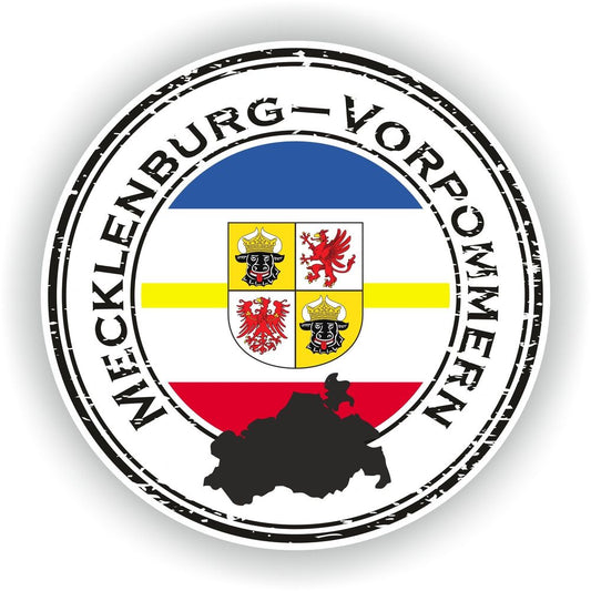 Mecklenburg–Vorpommern Germany Seal Round Flag