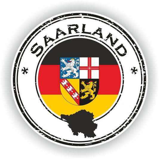 Saarland Germany Seal Round Flag