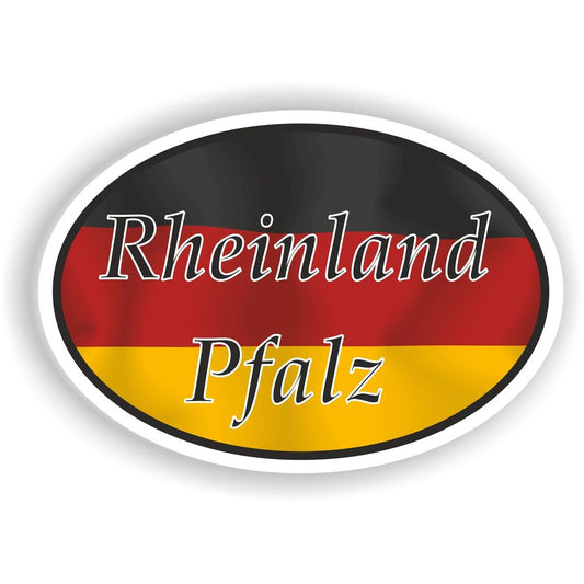 Rheinland-Pfalz Germany City Country Code Oval With Flag